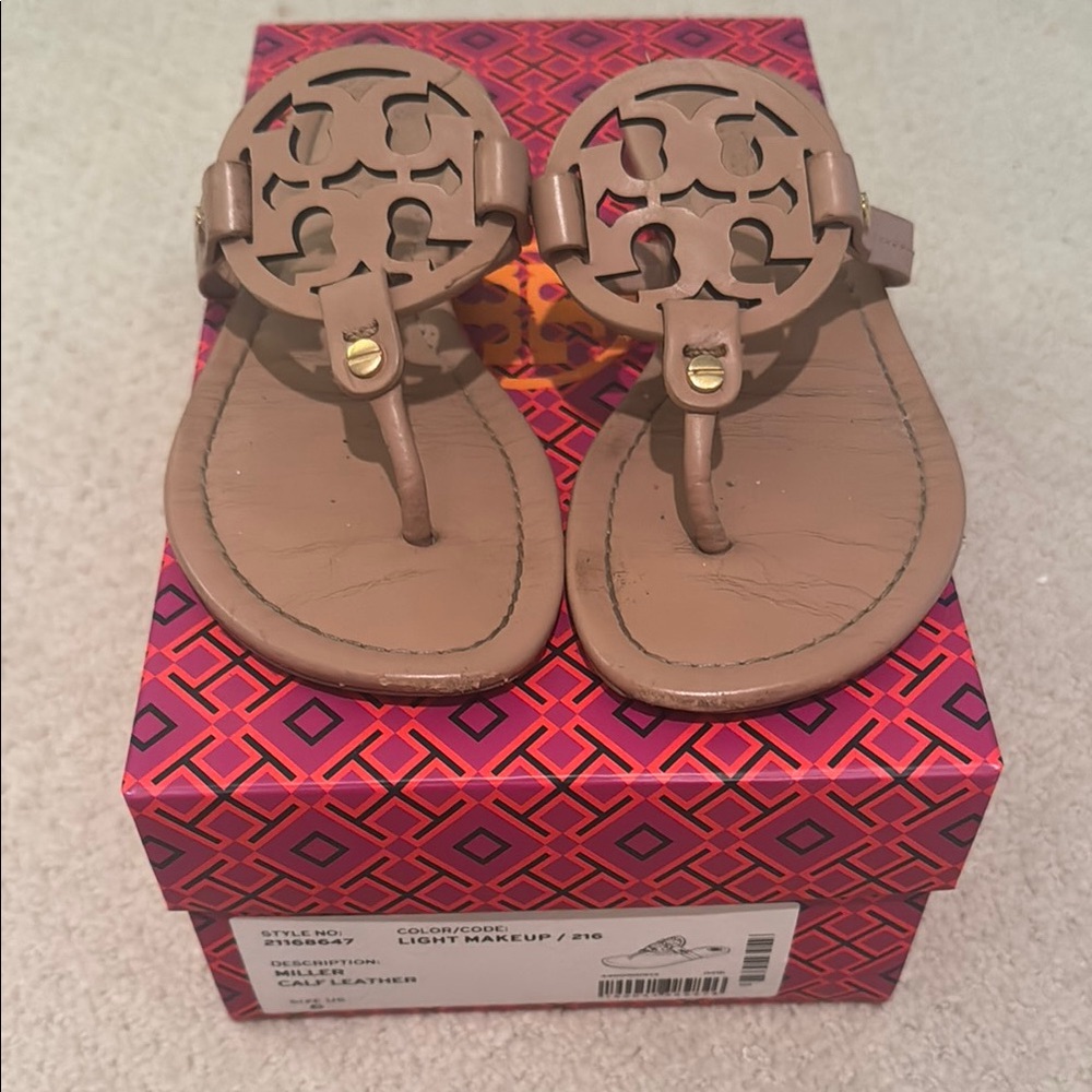 Tory Burch Tan Leather Sandals